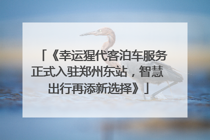 《幸运猩代客泊车服务正式入驻郑州东站，智慧出行再添新选择》