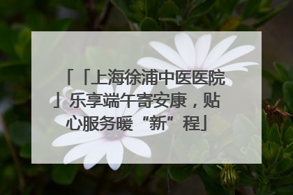 「上海徐浦中医医院」乐享端午寄安康，贴心服务暖“新”程