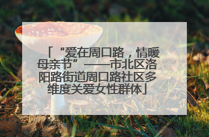 “爱在周口路，情暖母亲节”——市北区洛阳路街道周口路社区多维度关爱女性群体