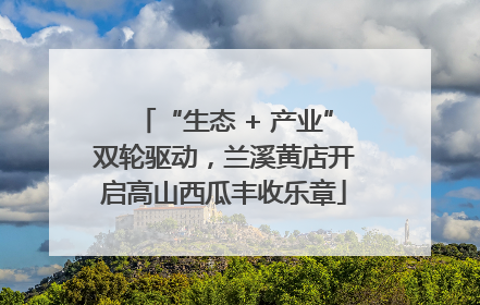 “生态 + 产业”双轮驱动，兰溪黄店开启高山西瓜丰收乐章