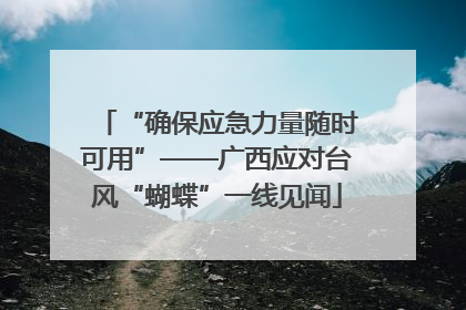 “确保应急力量随时可用”——广西应对台风“蝴蝶”一线见闻