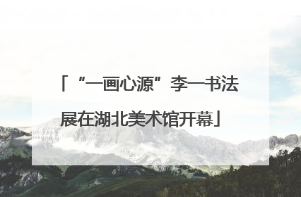 “一画心源”李一书法展在湖北美术馆开幕