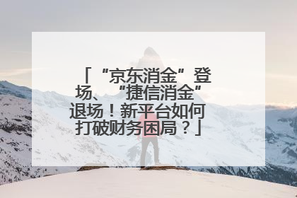“京东消金”登场、“捷信消金”退场！新平台如何打破财务困局？