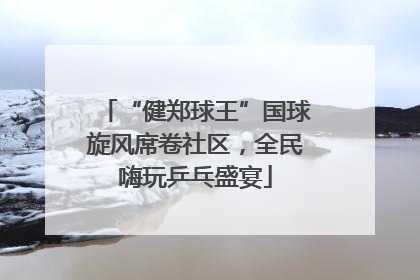 “健郑球王”国球旋风席卷社区，全民嗨玩乒乓盛宴