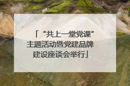 “共上一堂党课”主题活动暨党建品牌建设座谈会举行