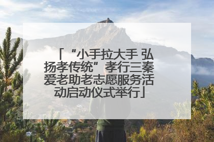 “小手拉大手 弘扬孝传统”孝行三秦爱老助老志愿服务活动启动仪式举行