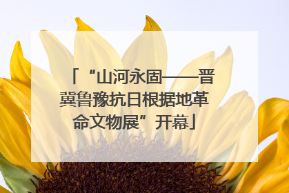 “山河永固——晋冀鲁豫抗日根据地革命文物展”开幕
