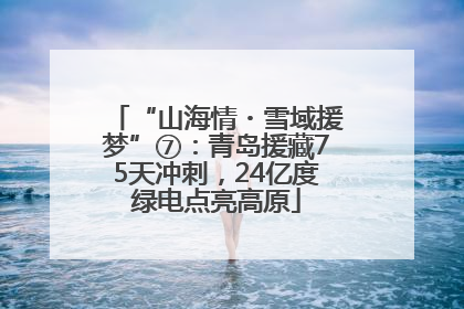 “山海情・雪域援梦”⑦：青岛援藏75天冲刺，24亿度绿电点亮高原