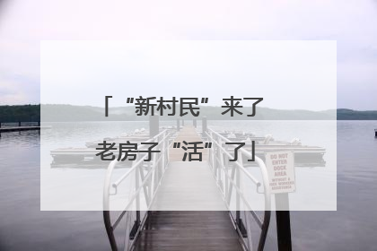“新村民”来了 老房子“活”了