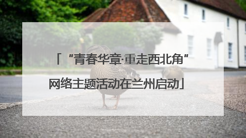 “青春华章·重走西北角”网络主题活动在兰州启动