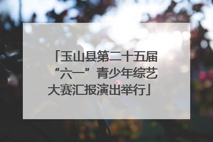 玉山县第二十五届“六一”青少年综艺大赛汇报演出举行