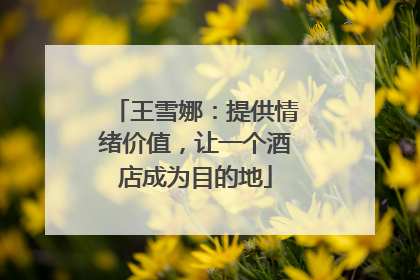 王雪娜：提供情绪价值，让一个酒店成为目的地