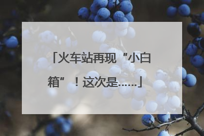 火车站再现“小白箱”！这次是……