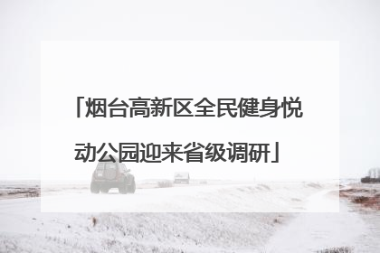 烟台高新区全民健身悦动公园迎来省级调研