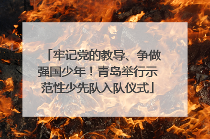 牢记党的教导、争做强国少年！青岛举行示范性少先队入队仪式