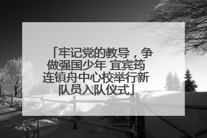牢记党的教导，争做强国少年 宜宾筠连镇舟中心校举行新队员入队仪式