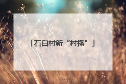 石臼村新“村播”
