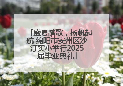 盛夏踏歌，扬帆起航 绵阳市安州区沙汀实小举行2025届毕业典礼