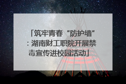 筑牢青春“防护墙”：湖南财工职院开展禁毒宣传进校园活动