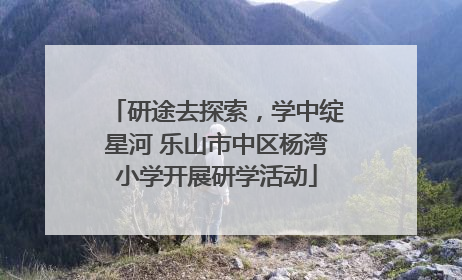 研途去探索，学中绽星河 乐山市中区杨湾小学开展研学活动