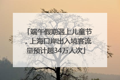 端午假期遇上儿童节，上海口岸出入境客流量预计超34万人次