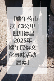 端午药市摆了3公里 四川德昌2025年端午民俗文化寻味活动启幕