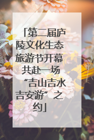 第二届庐陵文化生态旅游节开幕 共赴一场“吉山吉水吉安游”之约