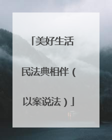 美好生活 民法典相伴（以案说法）
