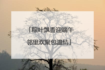 粽叶飘香迎端午 邻里欢聚包温情