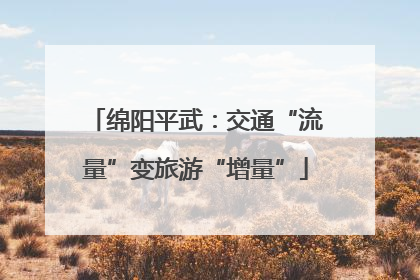 绵阳平武：交通“流量”变旅游“增量”