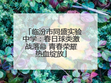 临汾市同盛实验中学：春日球类激战落幕 青春荣耀热血绽放