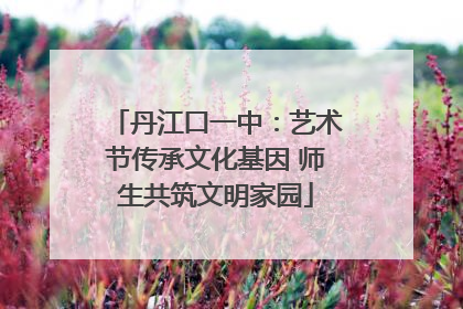 丹江口一中：艺术节传承文化基因 师生共筑文明家园