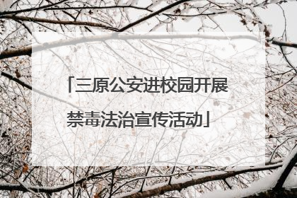 三原公安进校园开展禁毒法治宣传活动