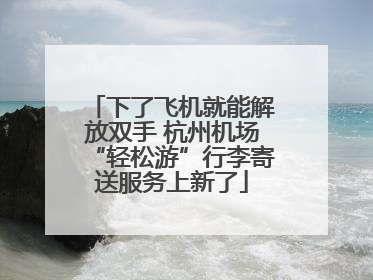 下了飞机就能解放双手 杭州机场“轻松游”行李寄送服务上新了