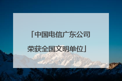中国电信广东公司荣获全国文明单位