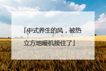 中式养生的风，被热立方地暖机接住了