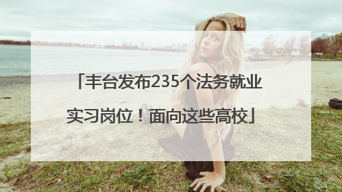 丰台发布235个法务就业实习岗位！面向这些高校
