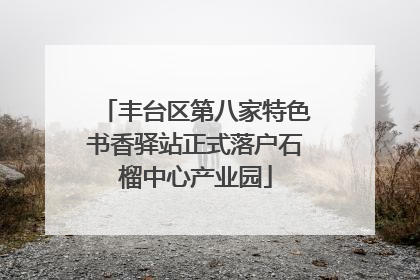 丰台区第八家特色书香驿站正式落户石榴中心产业园
