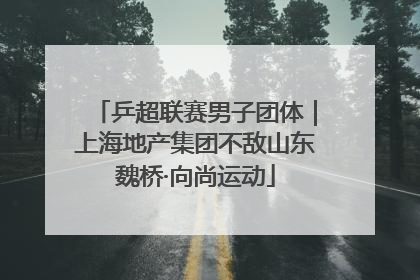 乒超联赛男子团体｜上海地产集团不敌山东魏桥·向尚运动