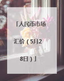 人民币市场汇价（5月28日）