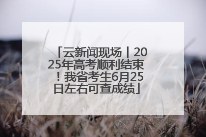 云新闻现场丨2025年高考顺利结束！我省考生6月25日左右可查成绩