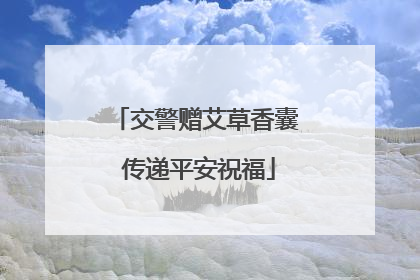 交警赠艾草香囊 传递平安祝福