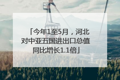 今年1至5月，河北对中亚五国进出口总值同比增长1.1倍