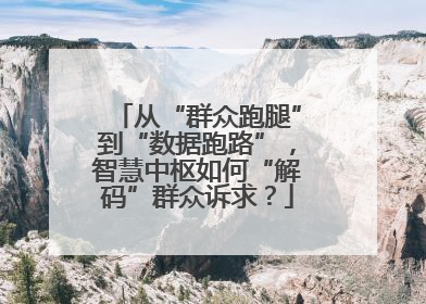 从“群众跑腿”到“数据跑路”，智慧中枢如何“解码”群众诉求？