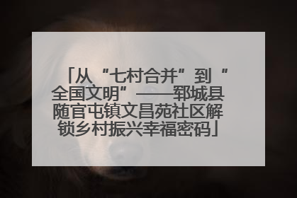 从“七村合并”到“全国文明”——郓城县随官屯镇文昌苑社区解锁乡村振兴幸福密码