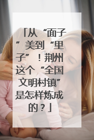 从“面子”美到“里子”！荆州这个“全国文明村镇”是怎样炼成的？