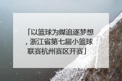 以篮球为媒追逐梦想，浙江省第七届小篮球联赛杭州赛区开赛