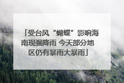 受台风“蝴蝶”影响海南现强降雨 今天部分地区仍有暴雨大暴雨