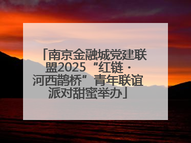 南京金融城党建联盟2025“红链・河西鹊桥”青年联谊派对甜蜜举办