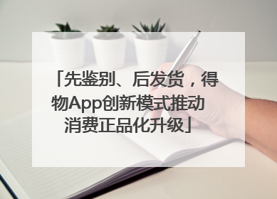 先鉴别、后发货，得物App创新模式推动消费正品化升级